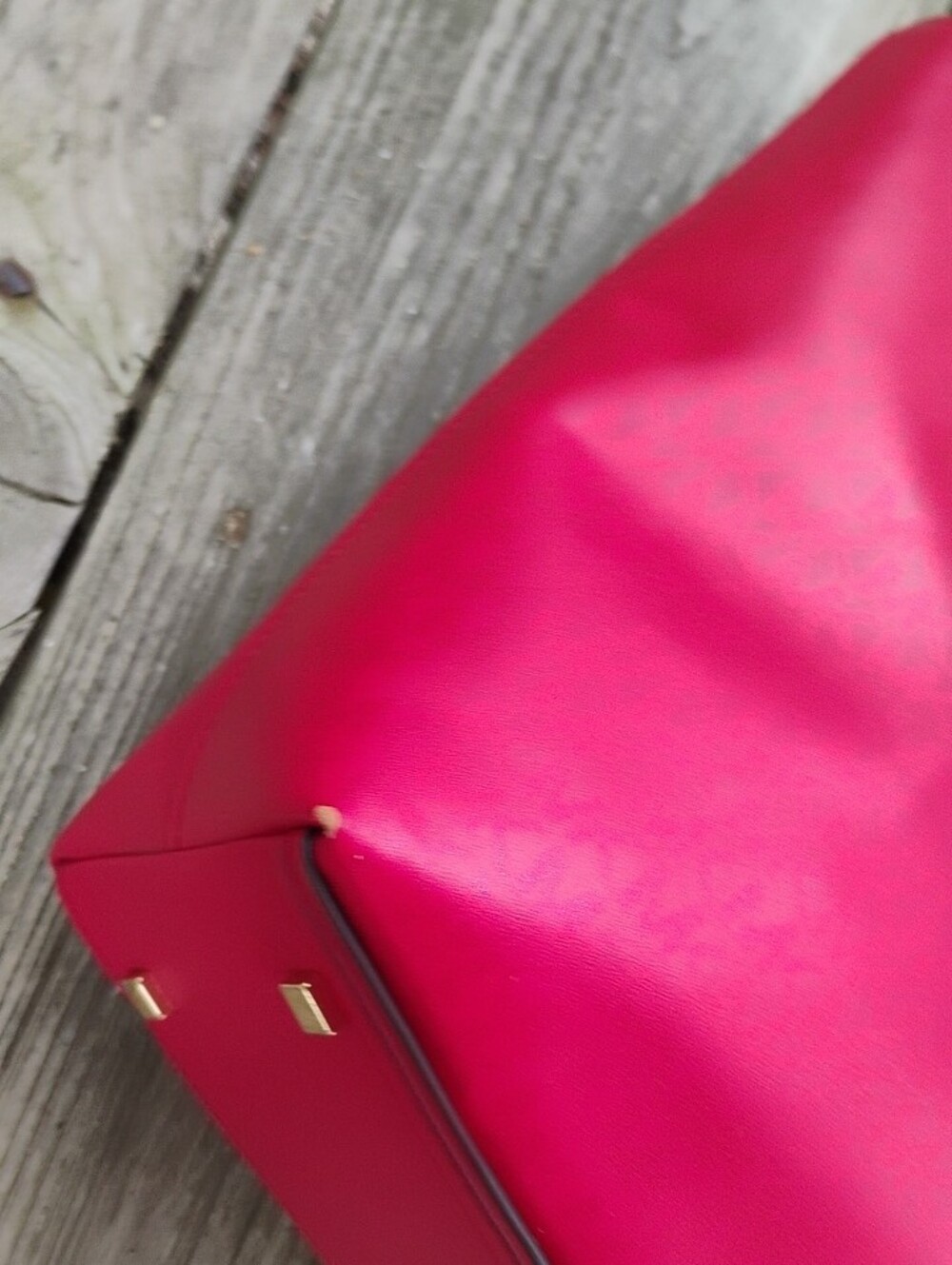 Michael Kors Hot Metallic Pinkish Red ClothTote - Picture 7 of 12